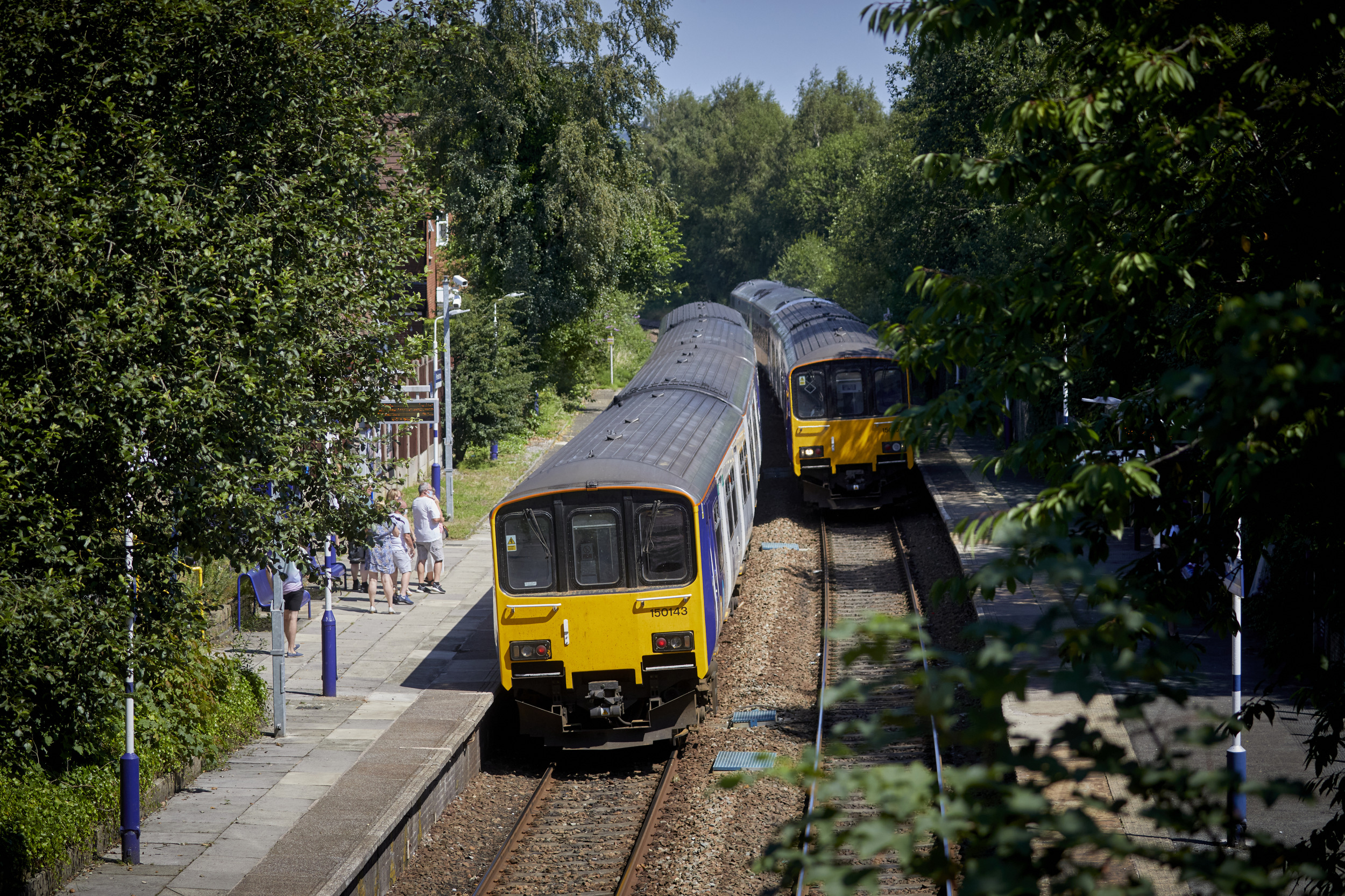 Wigan, Lancashire, Pemberton railway station on the Kirkby branch line from Wigan Wallgate opened 1848 by the Liverpool and Bury Railway